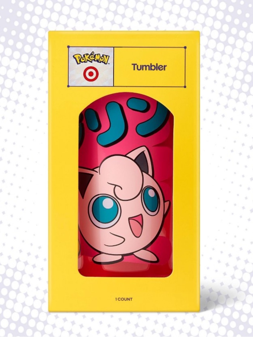 Pokémon Jigglypuff Tumbler - Pink & Teal Design, 20 oz, Limited Edition 2026